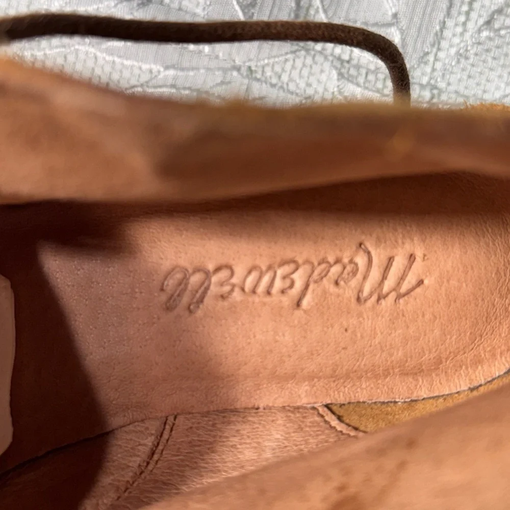 Madewell Suede Lace-Up Boots Women’s 6M – Camel Brown